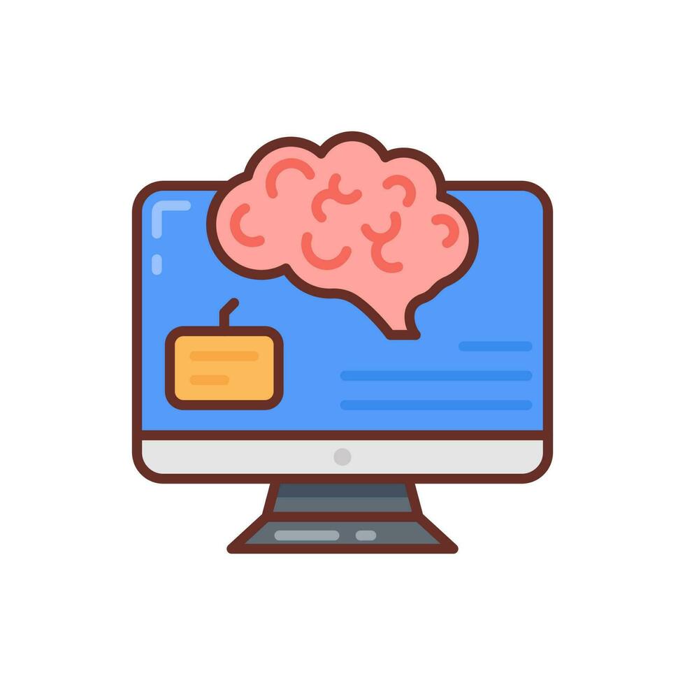 Brain Computer Interfaces icon in vector. Illustration vector