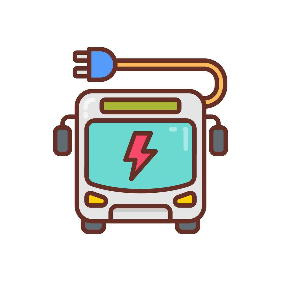 Solar Bus icon in vector. Illustration vector