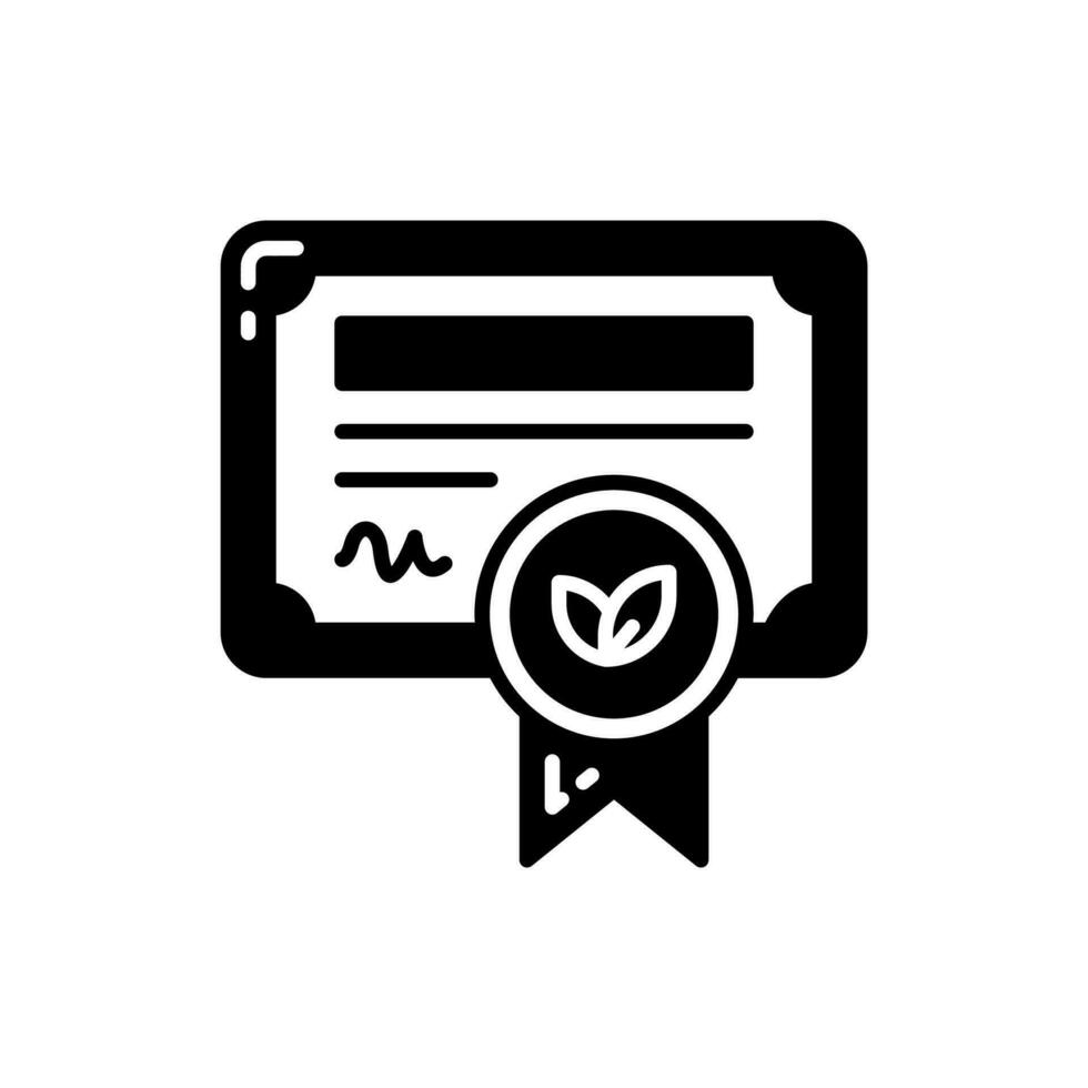 orgánico certificado icono en vector. ilustración vector