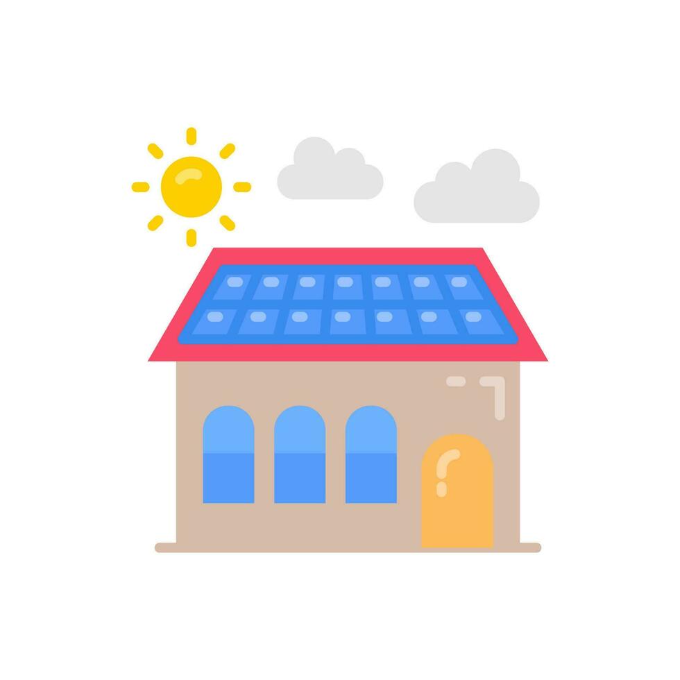 Solar PV Roof icon in vector. Illustration vector