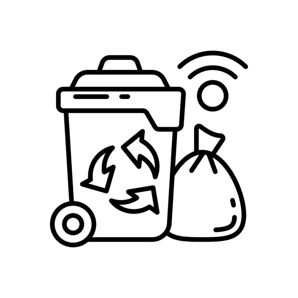 Smart Waste Management icon in vector. Illustration vector