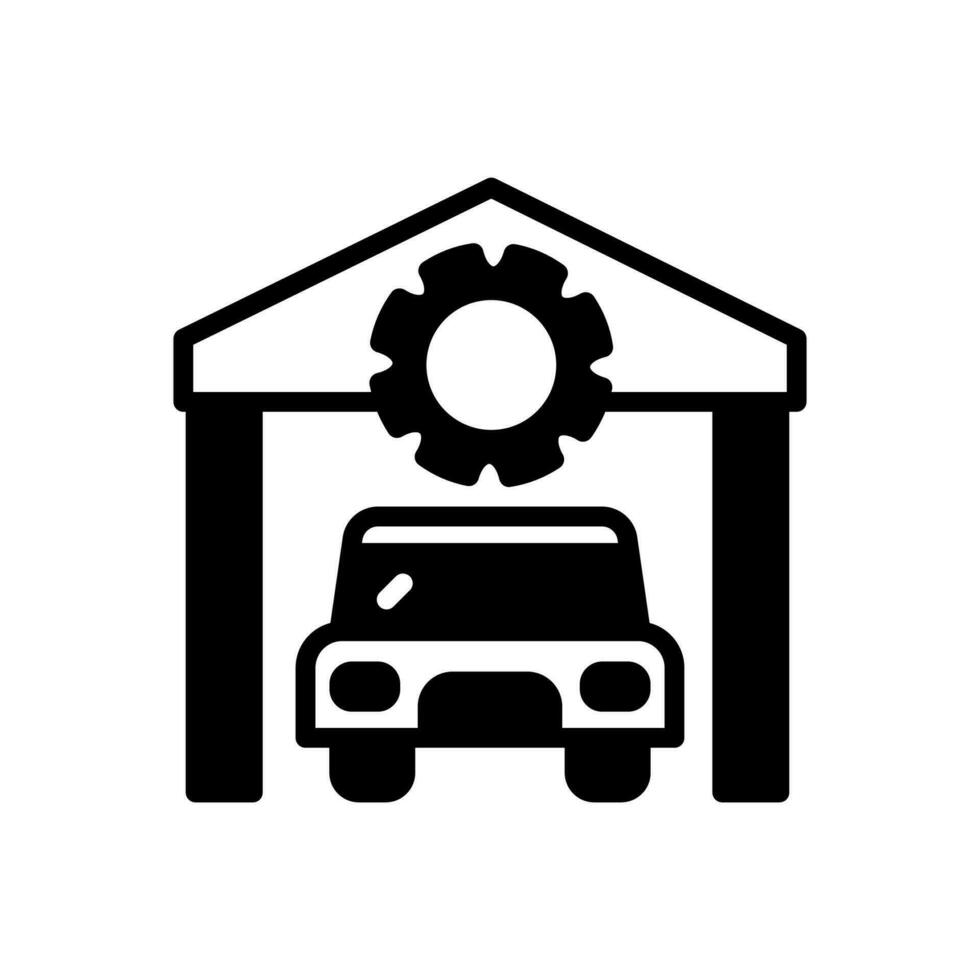 Garage icon in vector. Illustration vector