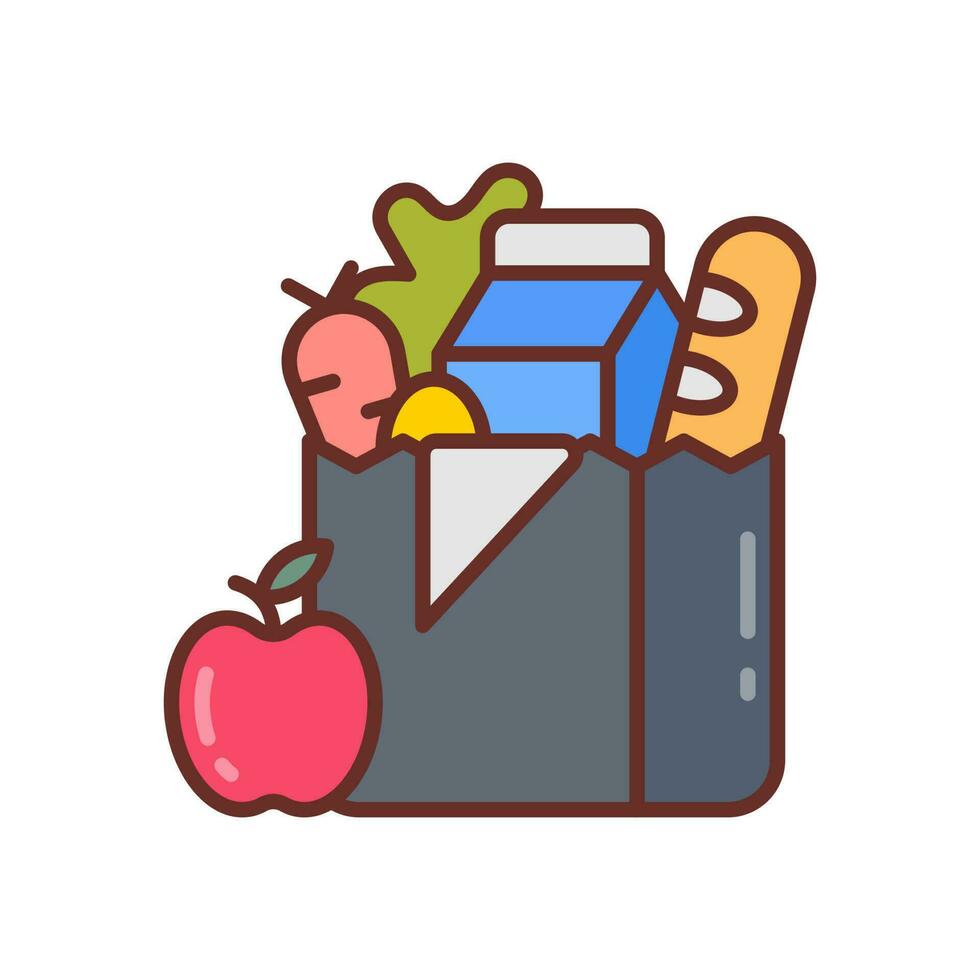Groceries icon in vector. Illustration vector