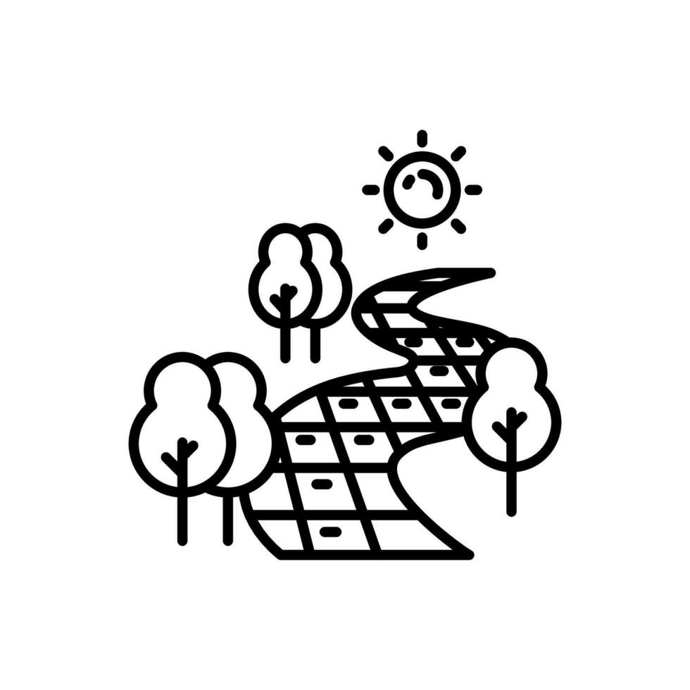Solar Road icon in vector. Illustration vector