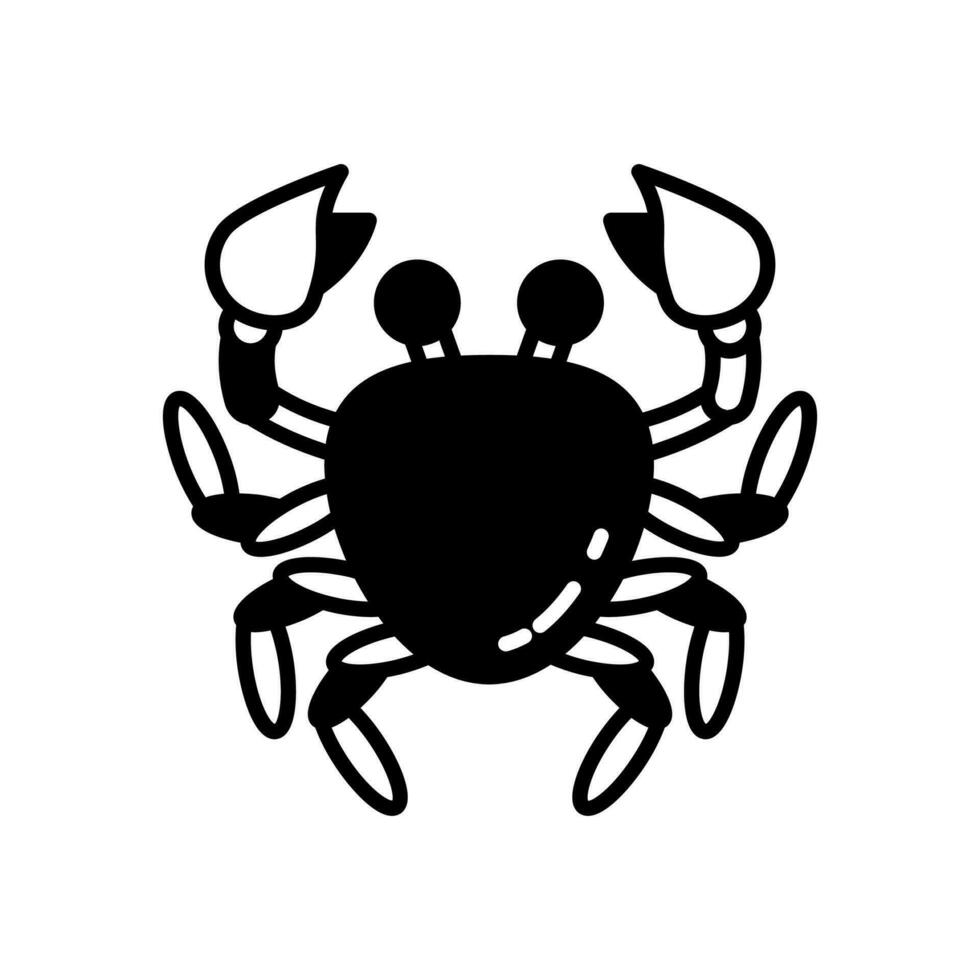 Crab icon in vector. Illustration vector
