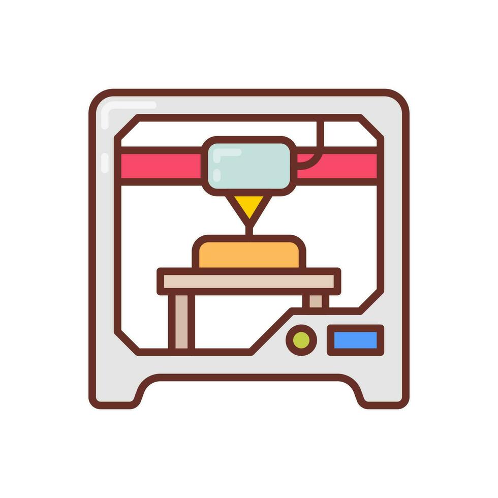 3D Printing icon in vector. Illustration vector