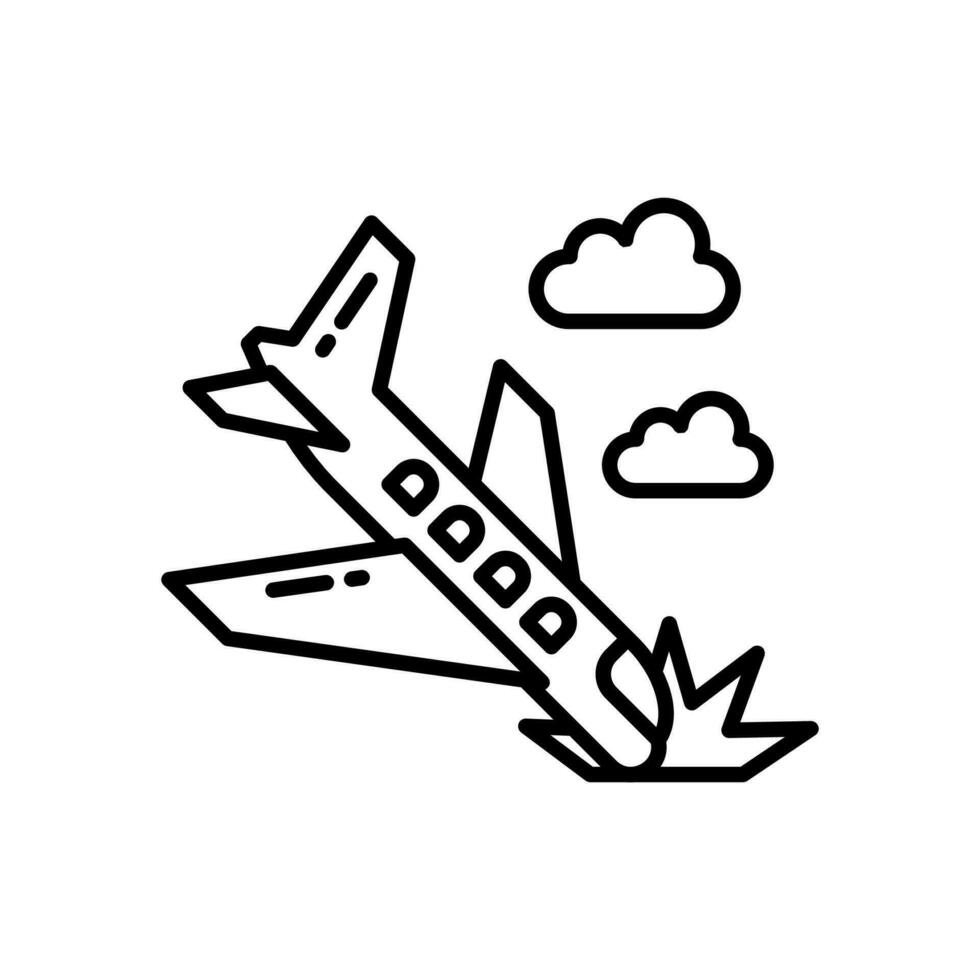 Airplane Accidents icon in vector. Illustration vector