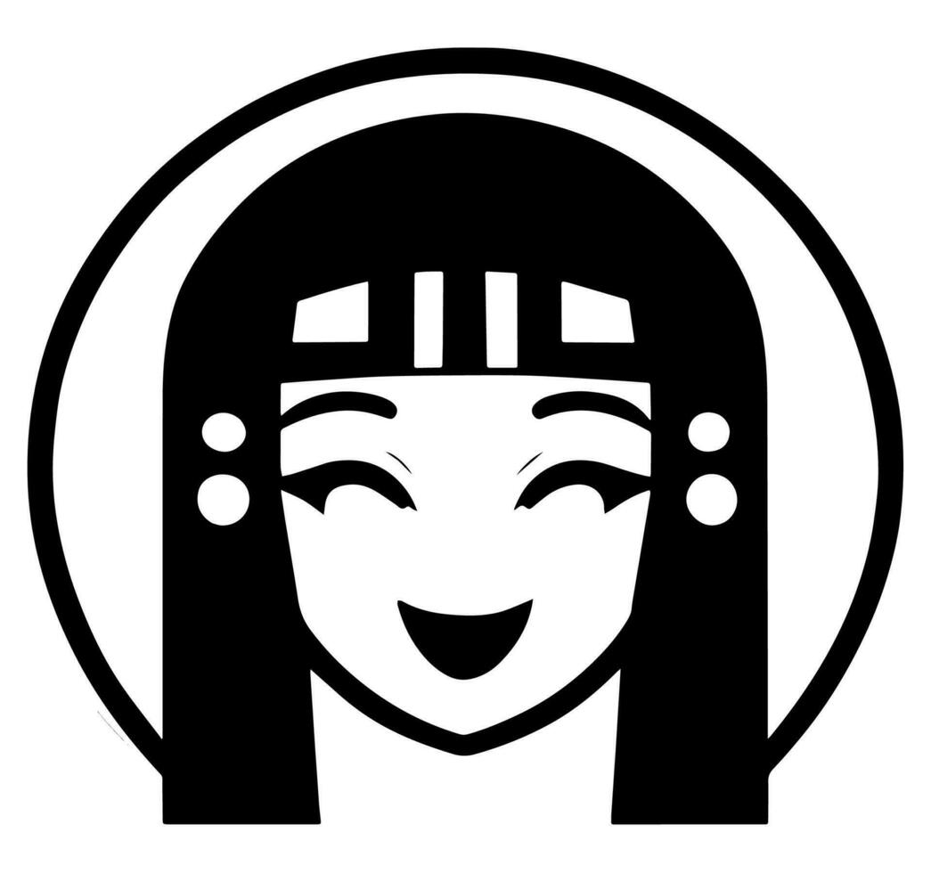 Cleopatra the queen of ancient Egypt, icon vector, cute cartoon. vector