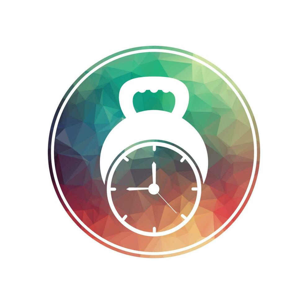Gym Time Logo Template Design Vector, Emblem, Design Concept, Creative Symbol, Icon vector