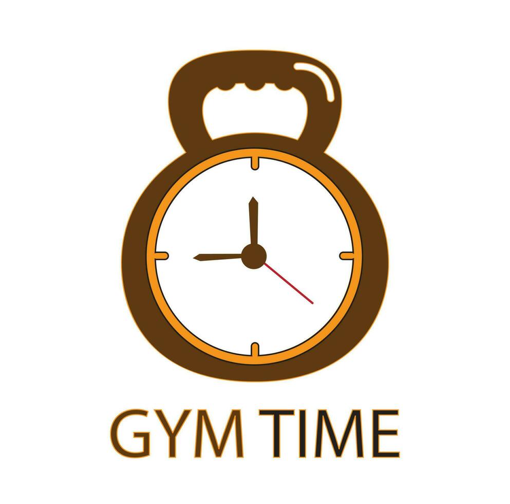 Gym Time Logo Template Design Vector, Emblem, Design Concept, Creative Symbol, Icon vector