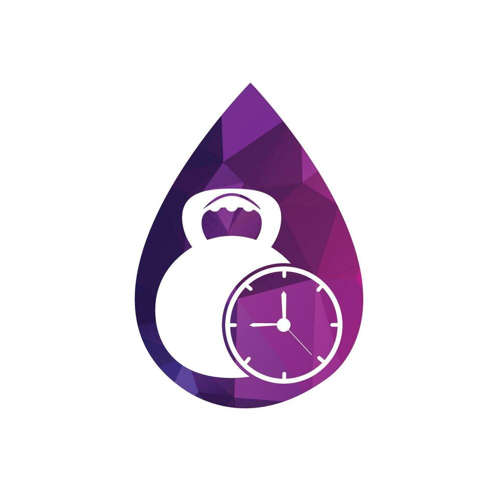 Gym Time Logo Template Design Vector, Emblem, Design Concept, Creative Symbol, Icon vector