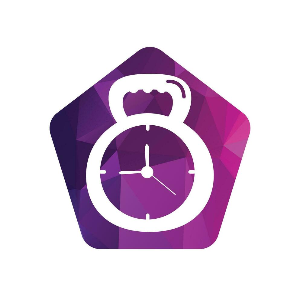 Gym Time Logo Template Design Vector, Emblem, Design Concept, Creative Symbol, Icon vector