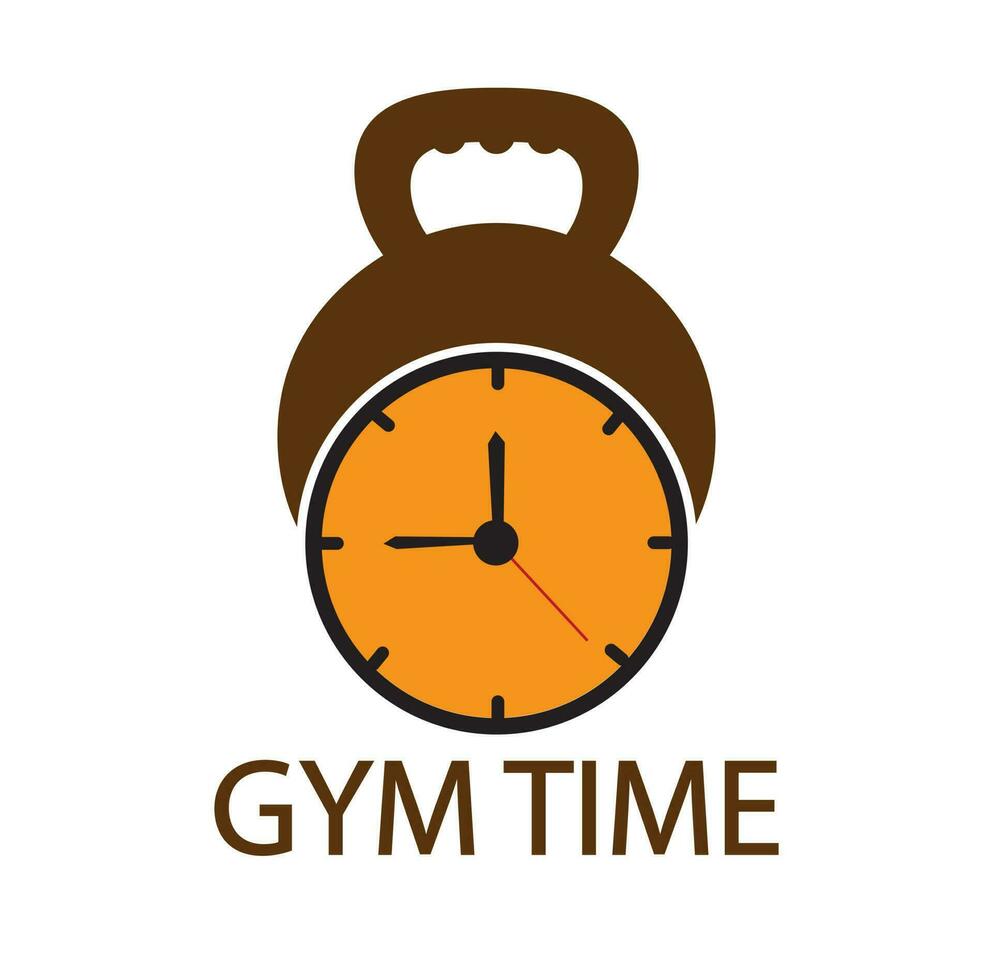 Gym Time Logo Template Design Vector, Emblem, Design Concept, Creative Symbol, Icon vector