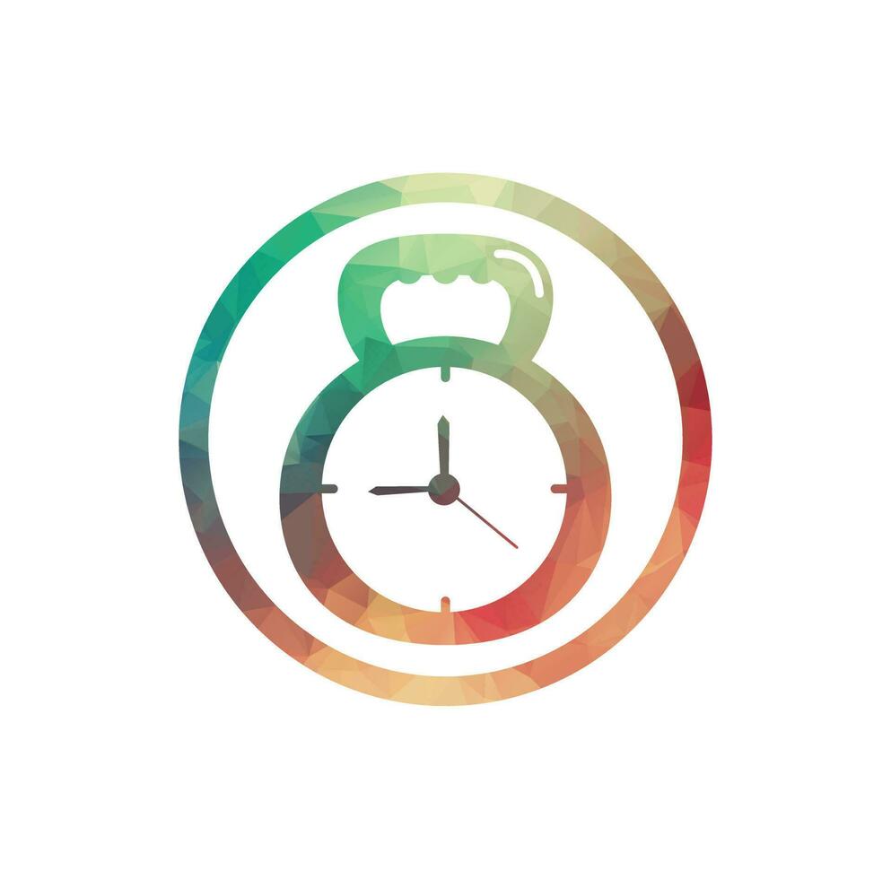Gym Time Logo Template Design Vector, Emblem, Design Concept, Creative Symbol, Icon vector