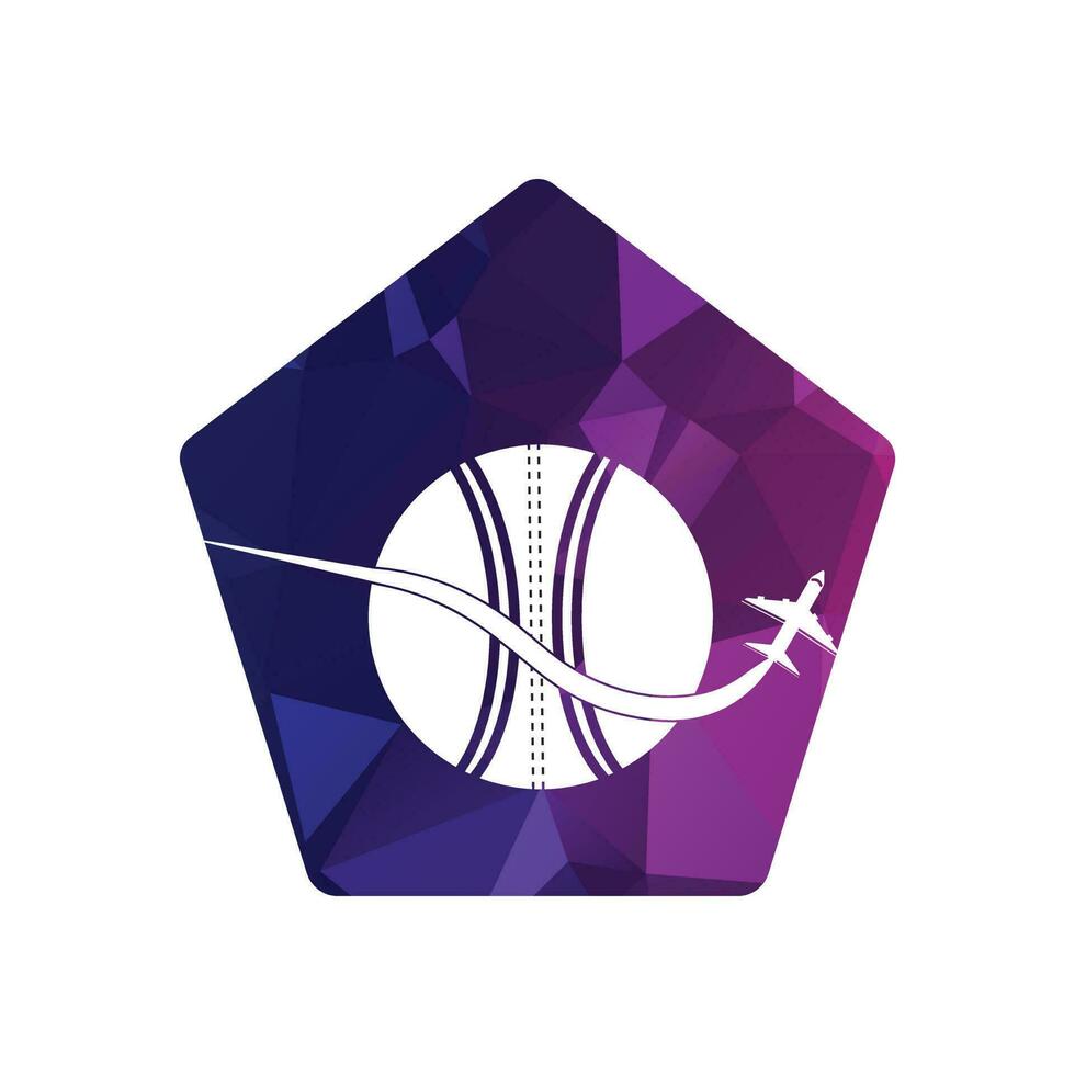 Cricket travel logo design template. vector