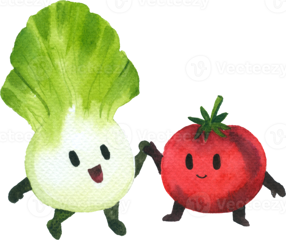 Friendship day watercolor character cartoon cute png