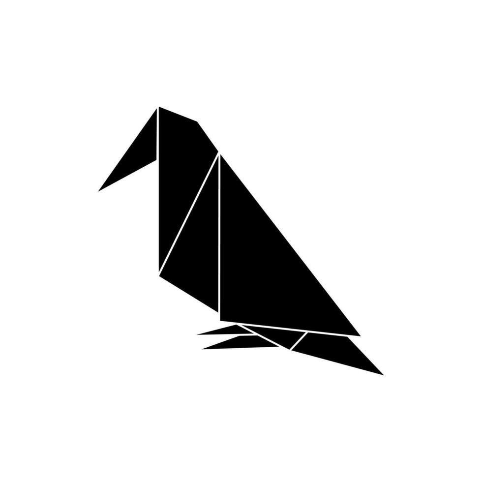 Bird Polygonal Lines Illustration for Logo or Graphic Design Element. Vector Illustration