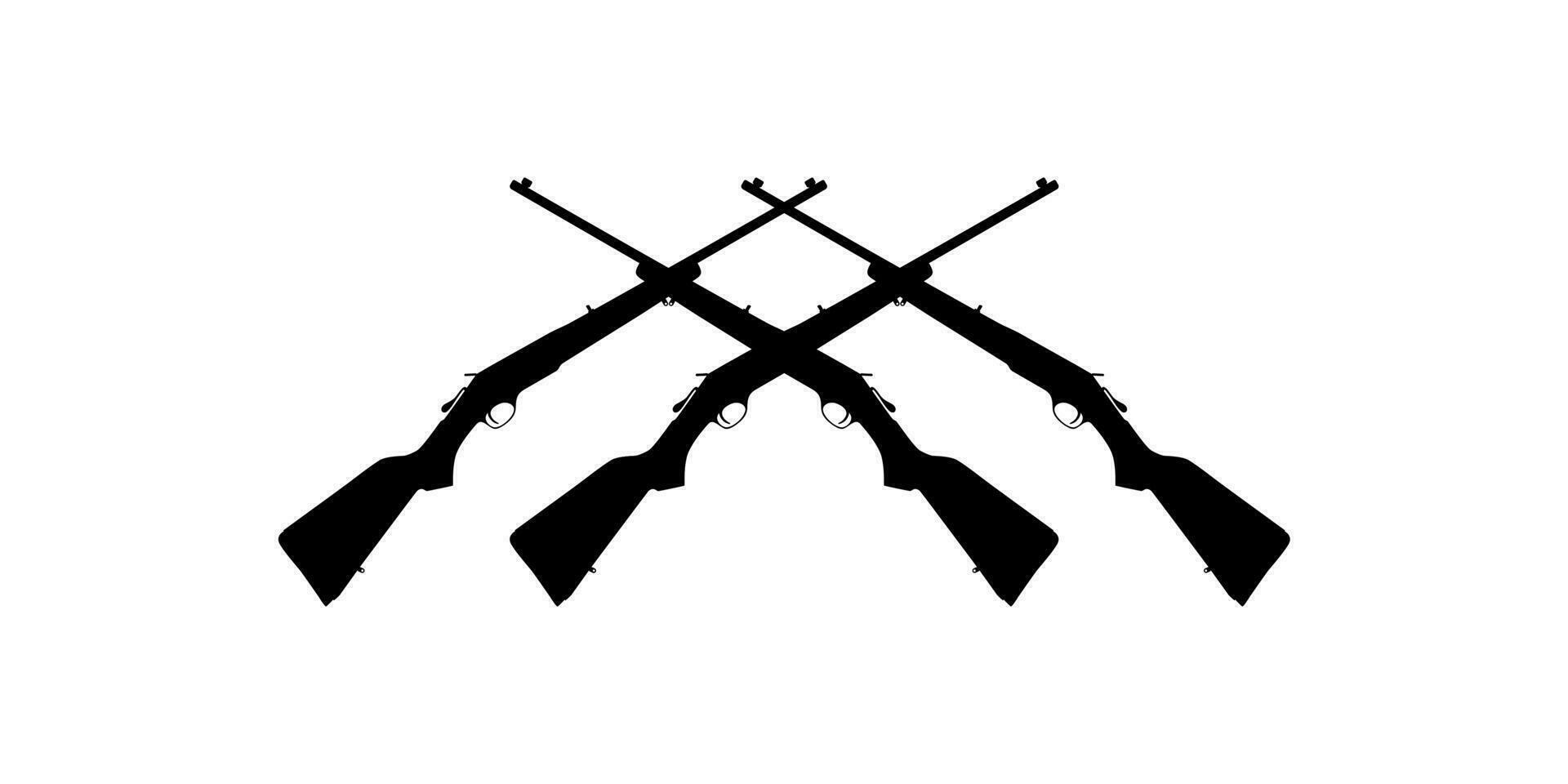 arma silueta, un largo pistola es un categoría de armas de fuego con largo barriles, para pictograma. logo, aplicaciones, sitio web, Arte ilustración o gráfico diseño elemento. vector ilustración