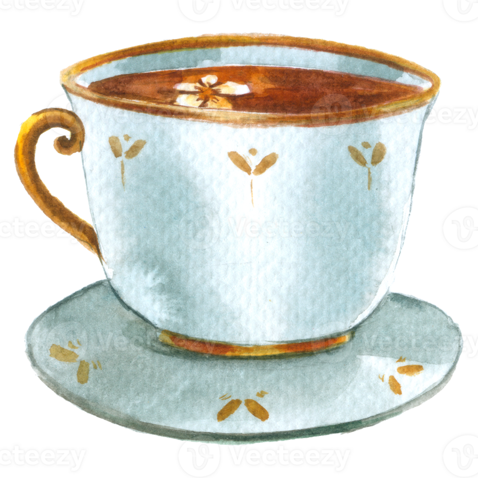 tea cup watercolor png
