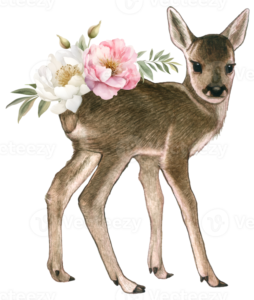 Baby Deer watercolor animal wildlife adorable animal png