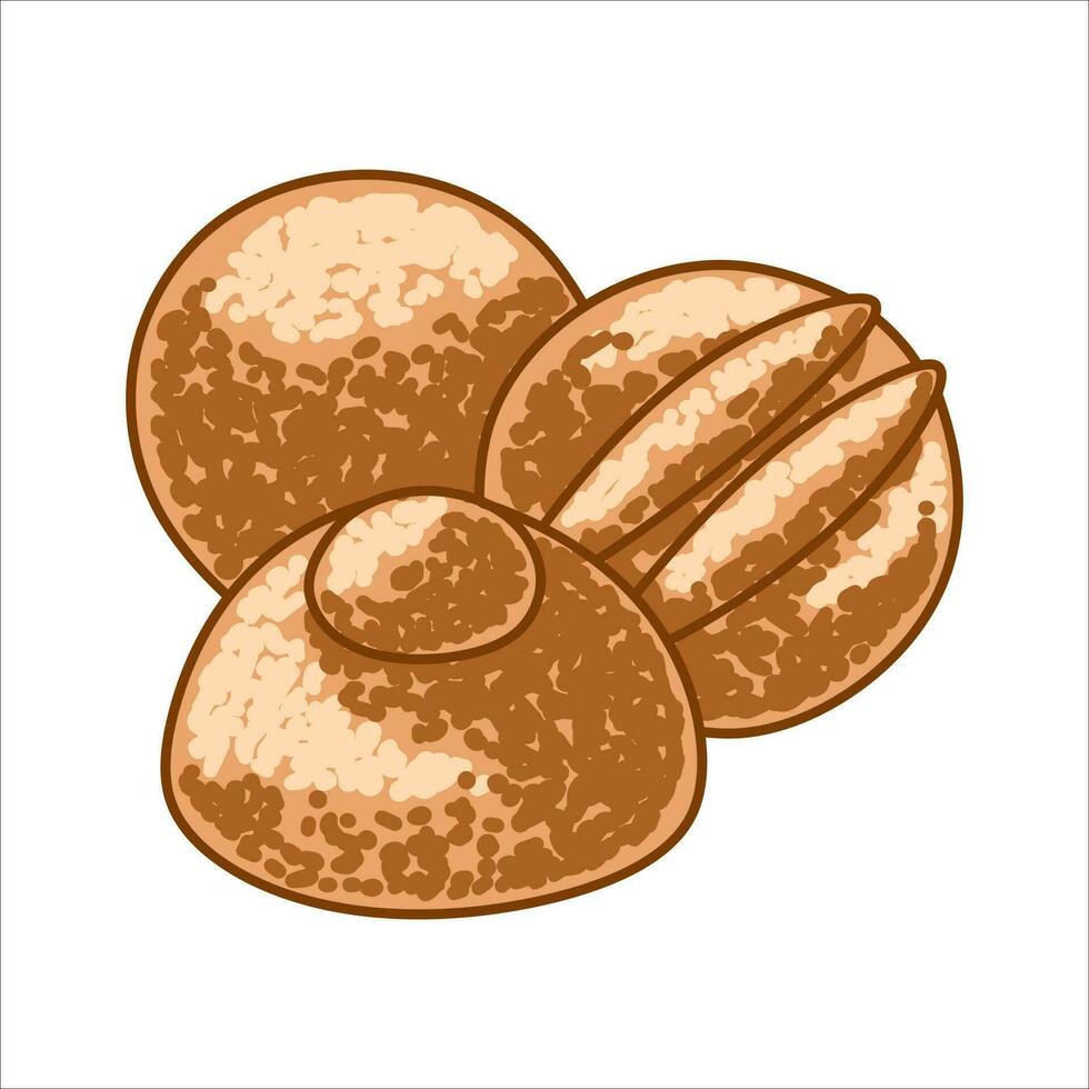 abstract illustration of flour cake with silhouette artistic art style 10 vector