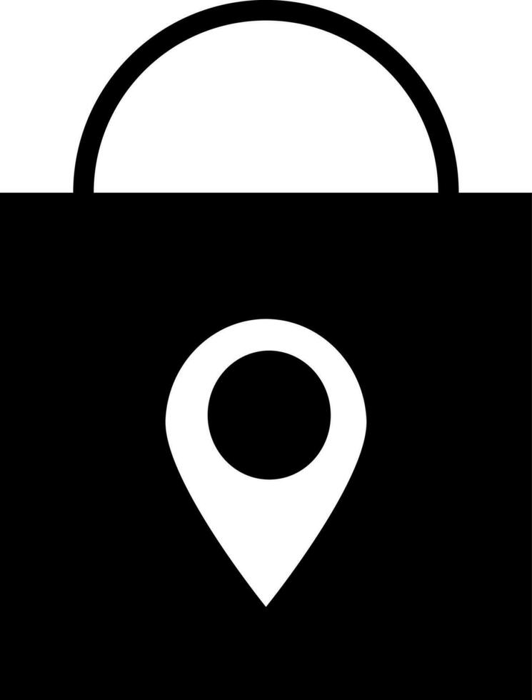 Shopping center location icon vector