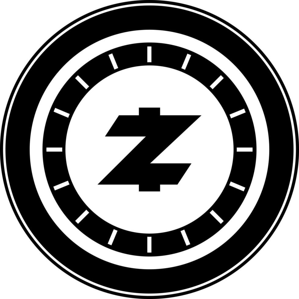 Illustration of Z cash coin icon. vector