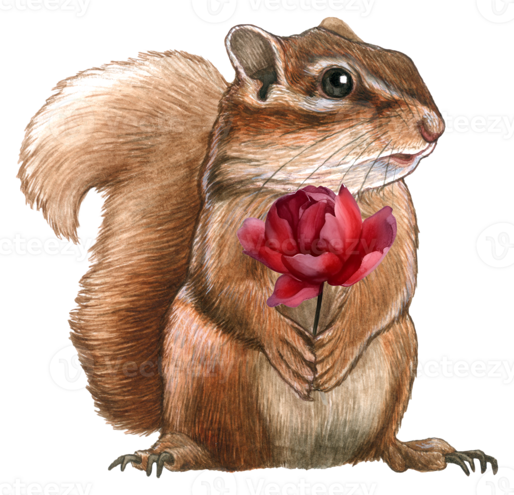 Squirrel watercolor animal wildlife adorable animal png