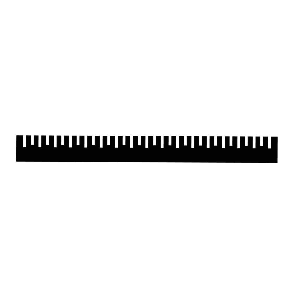 Black ruler icon on white background vector