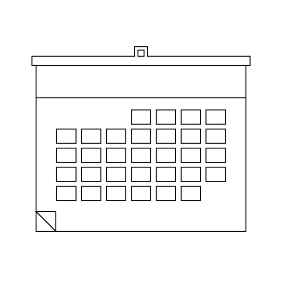 calendario icono, vector ilustración. plano diseño estilo. vector calendario icono ilustración aislado en blanco fondo, calendario icono eps10. calendario íconos gráfico diseño vector símbolos