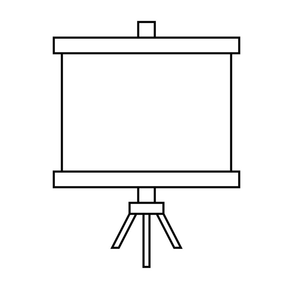 Presentation board icon on white background vector