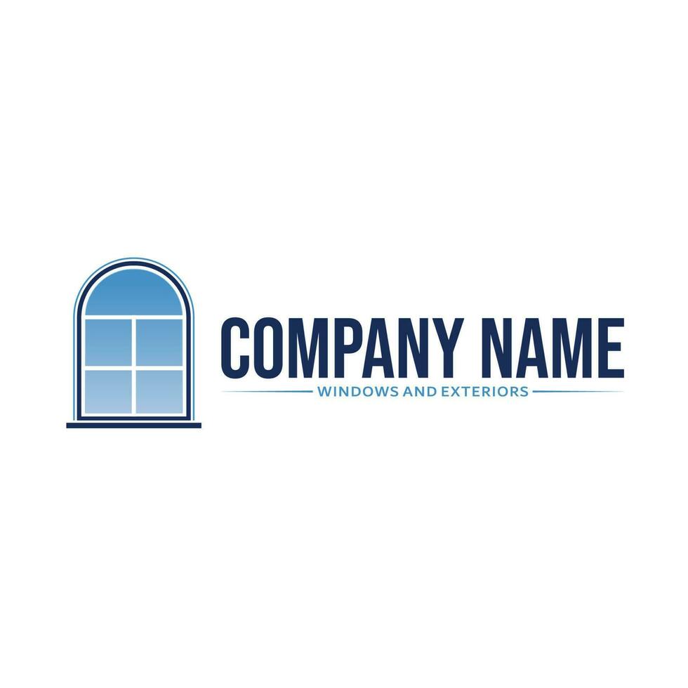 Window services logo template. Window replacement vector design on white background