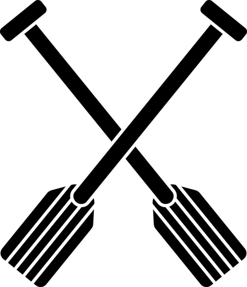 Cross paddle icon. vector