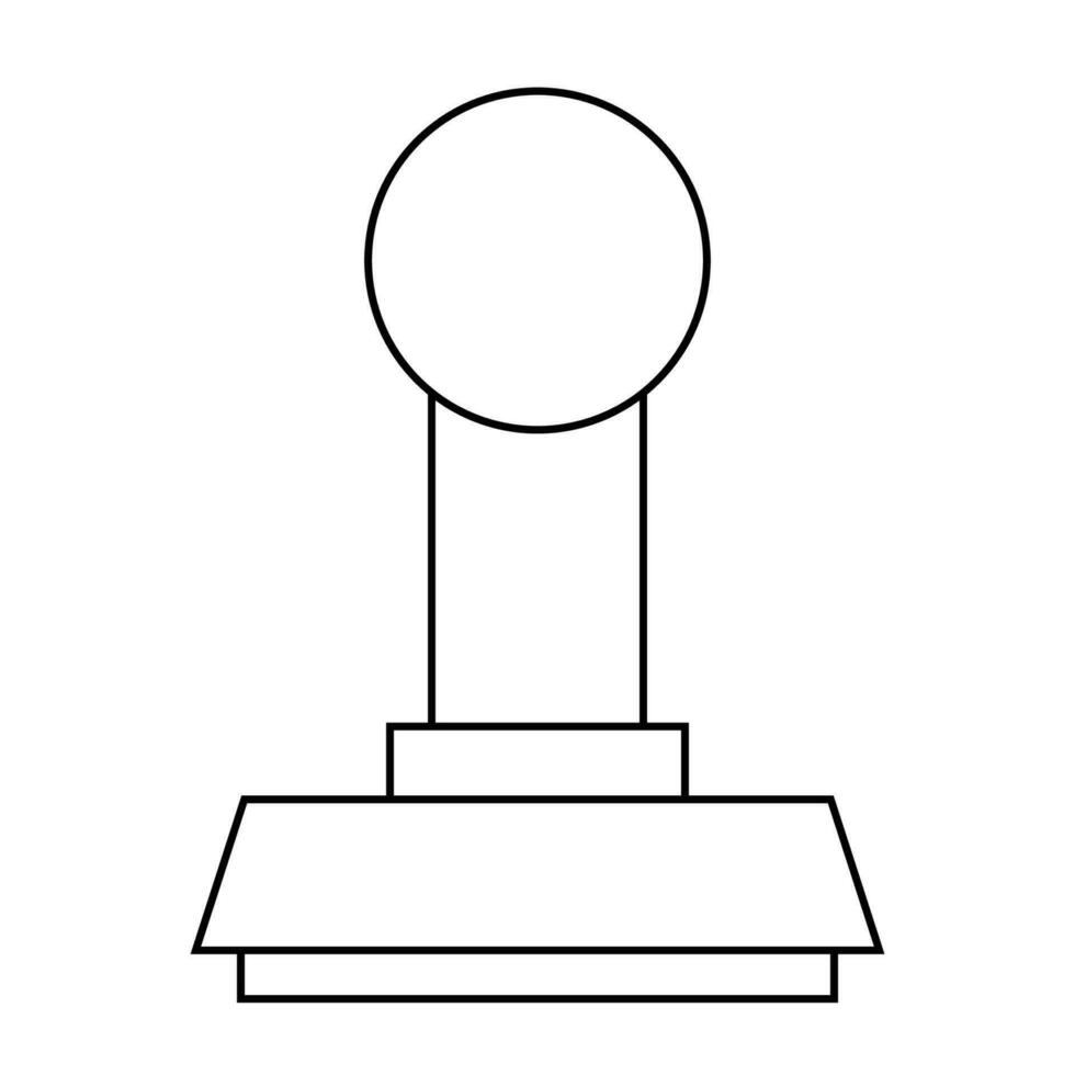 Rubber stamp icon vector design template. Stamp icon vector, solid illustration, pictogram isolated on white.