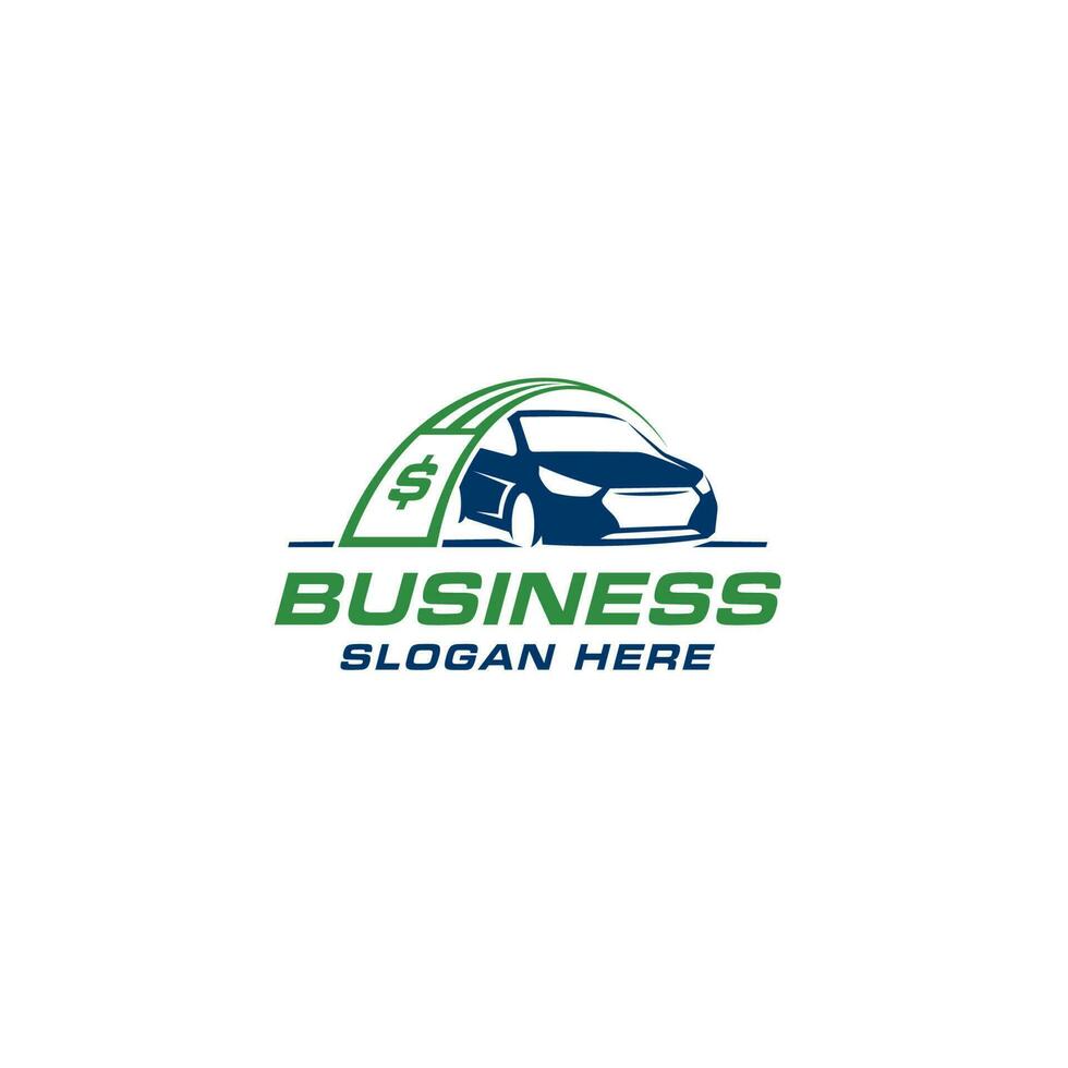 Car and Cash logo or combination mark design vector