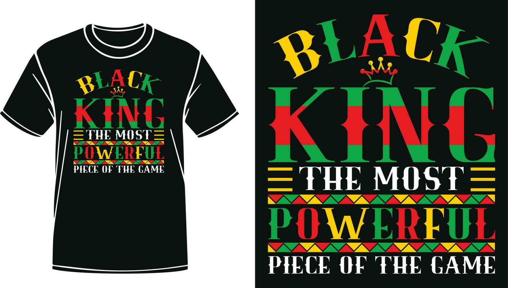 Black King The Most Powerful Juneteenth Quote Design For Tshirt, Banner, Poster, Mug, Hoodie vector