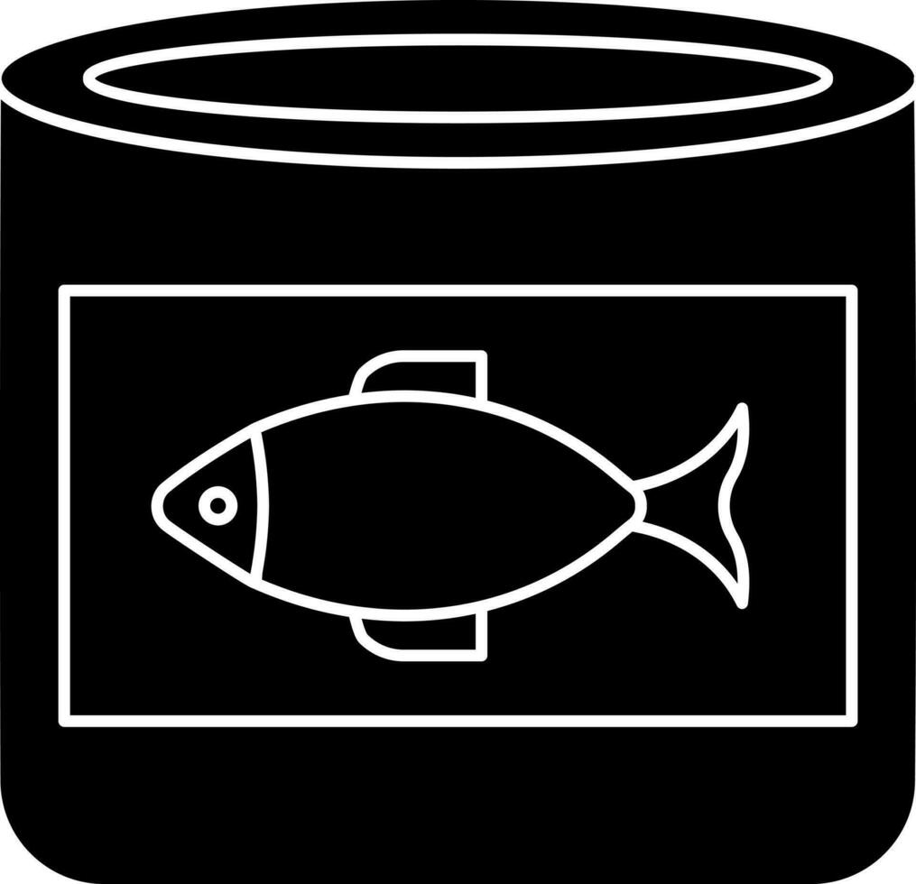 Tuna fish or seafood jar icon or symbol. vector