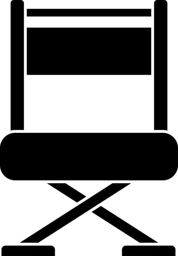 Flat chair icon or symbol. vector