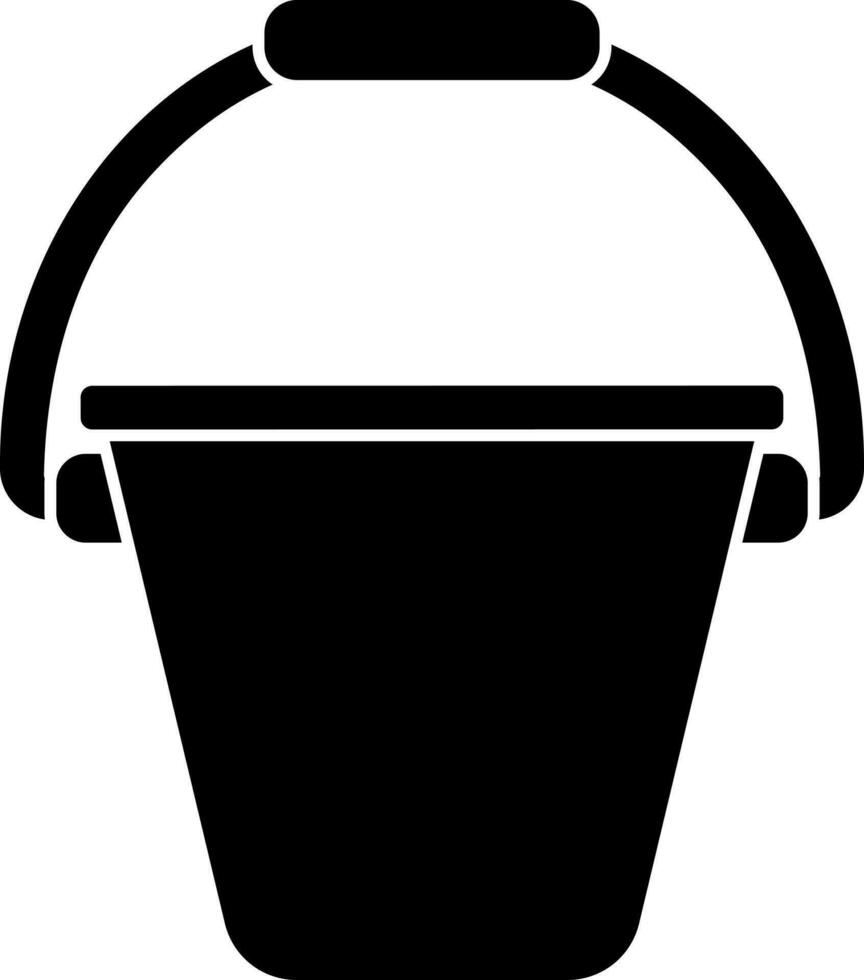 Bucket icon or symbol in flat style. vector