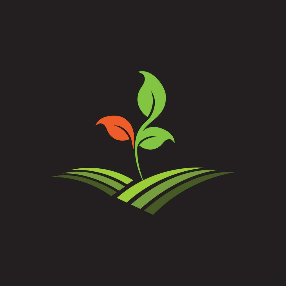 organic plant logo vector