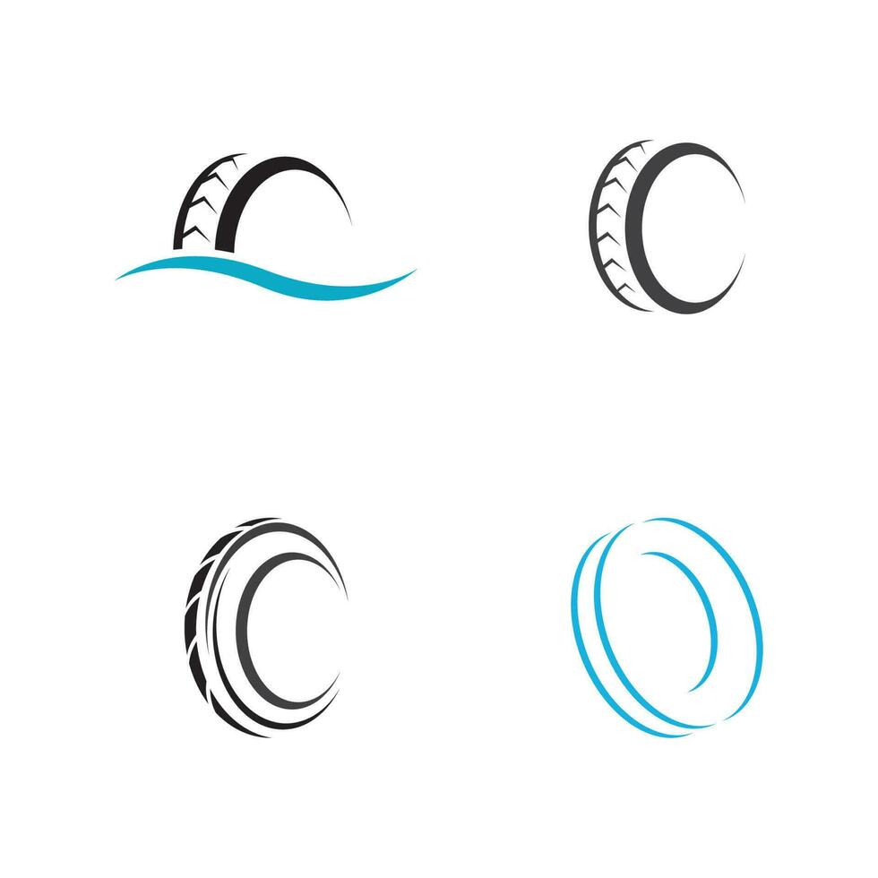 neumático logo y símbolo modelo valores vector imagen