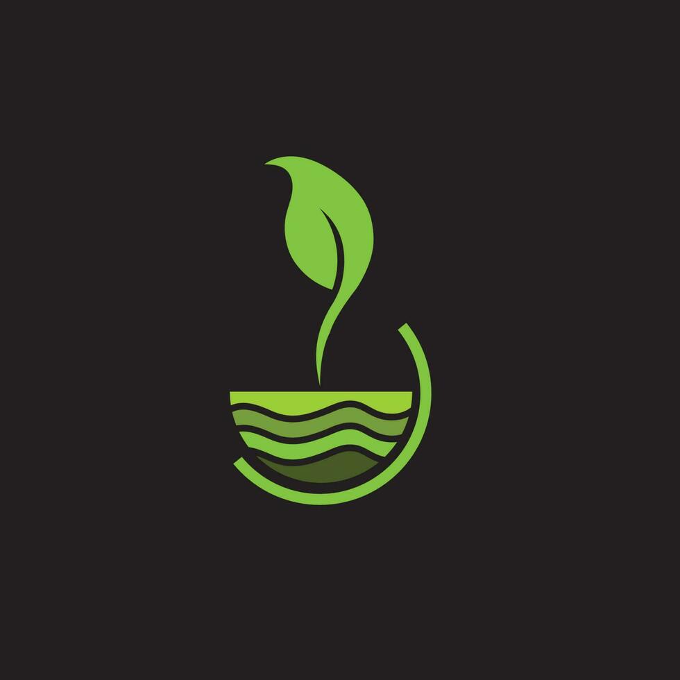 organic plant logo vector