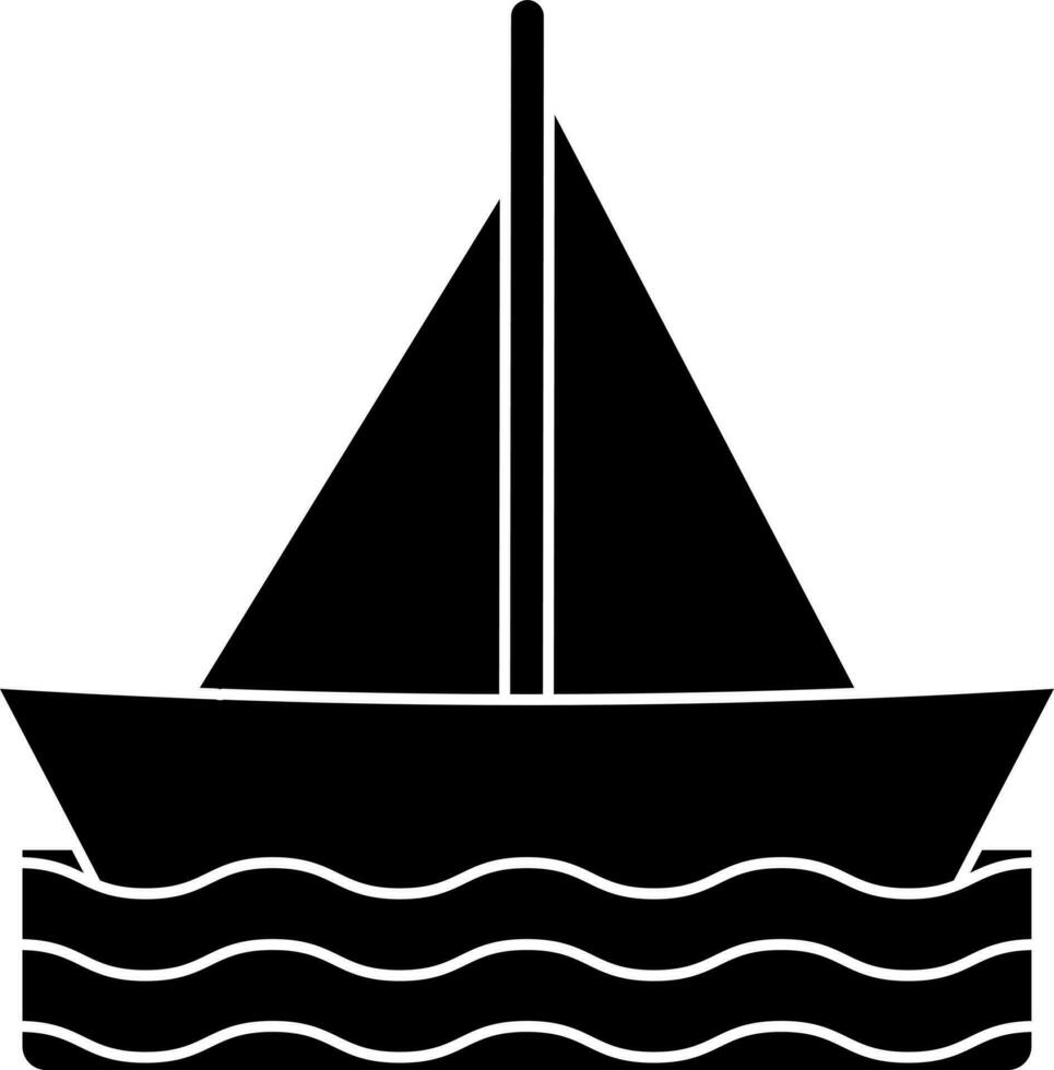 Boat icon or symbol in flat style. vector