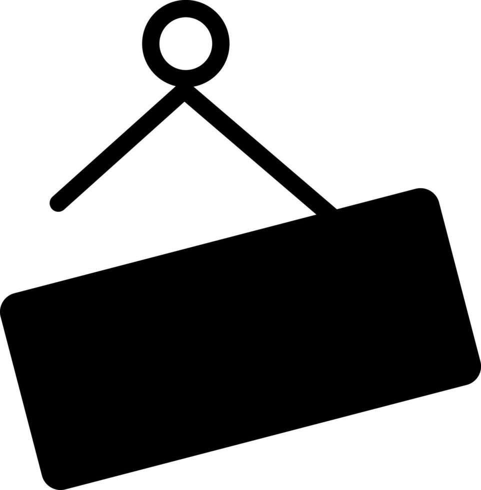 Blank hanging board icon. vector
