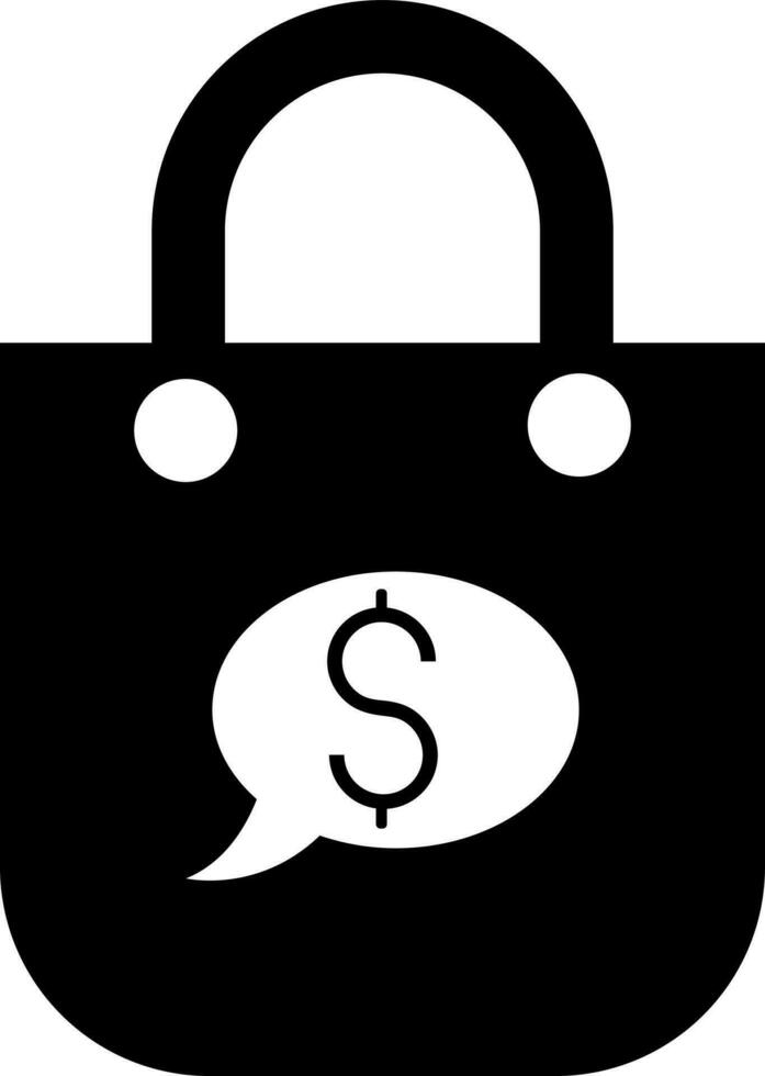 Vector illustration of money bag.