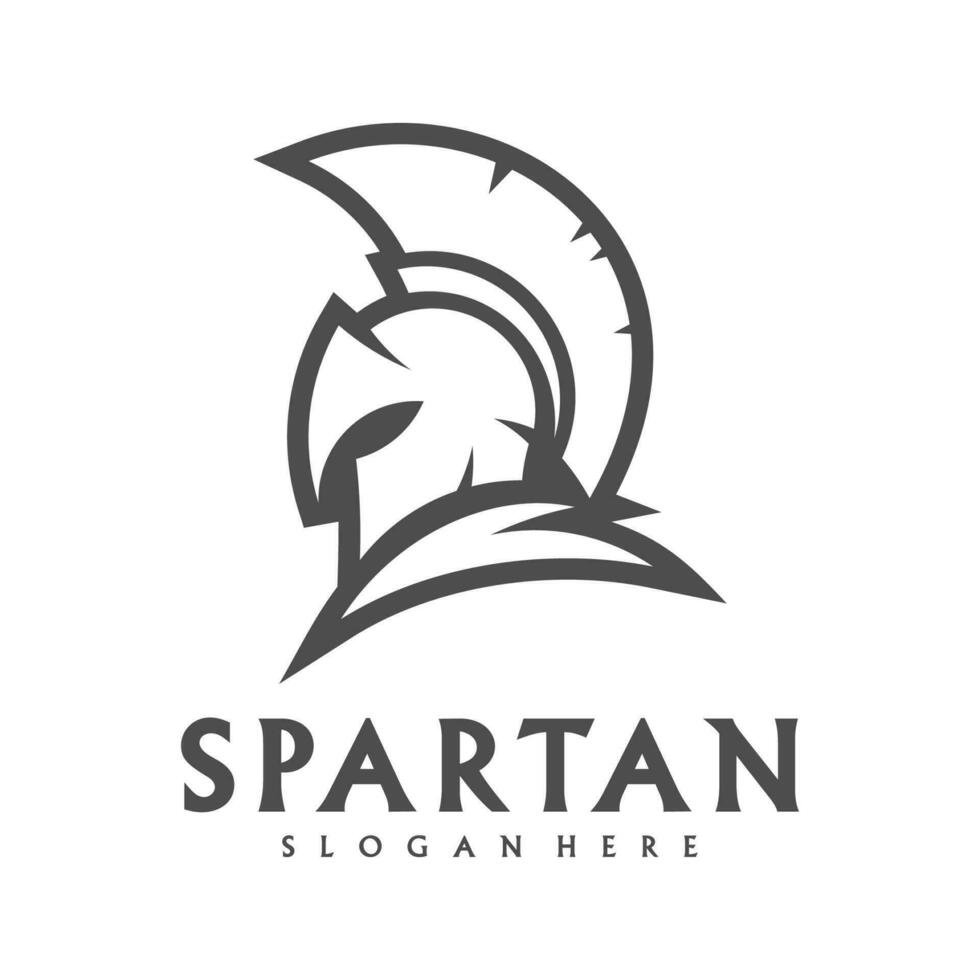 Spartan Logo Template Vector, Creative Sparta Logo Vector, Spartan Helmet Logo vector