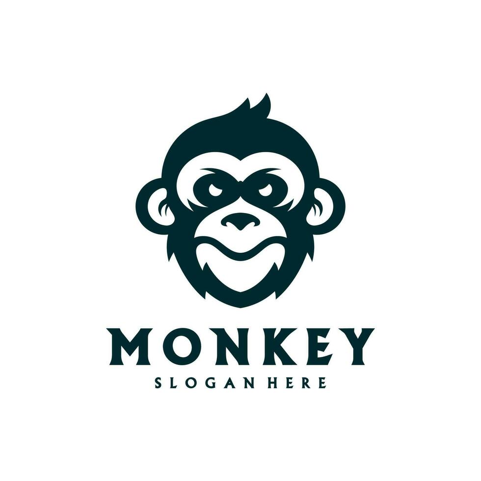 Head Monkey Mascot logo template Vector. Creative Monkey Logo Vector