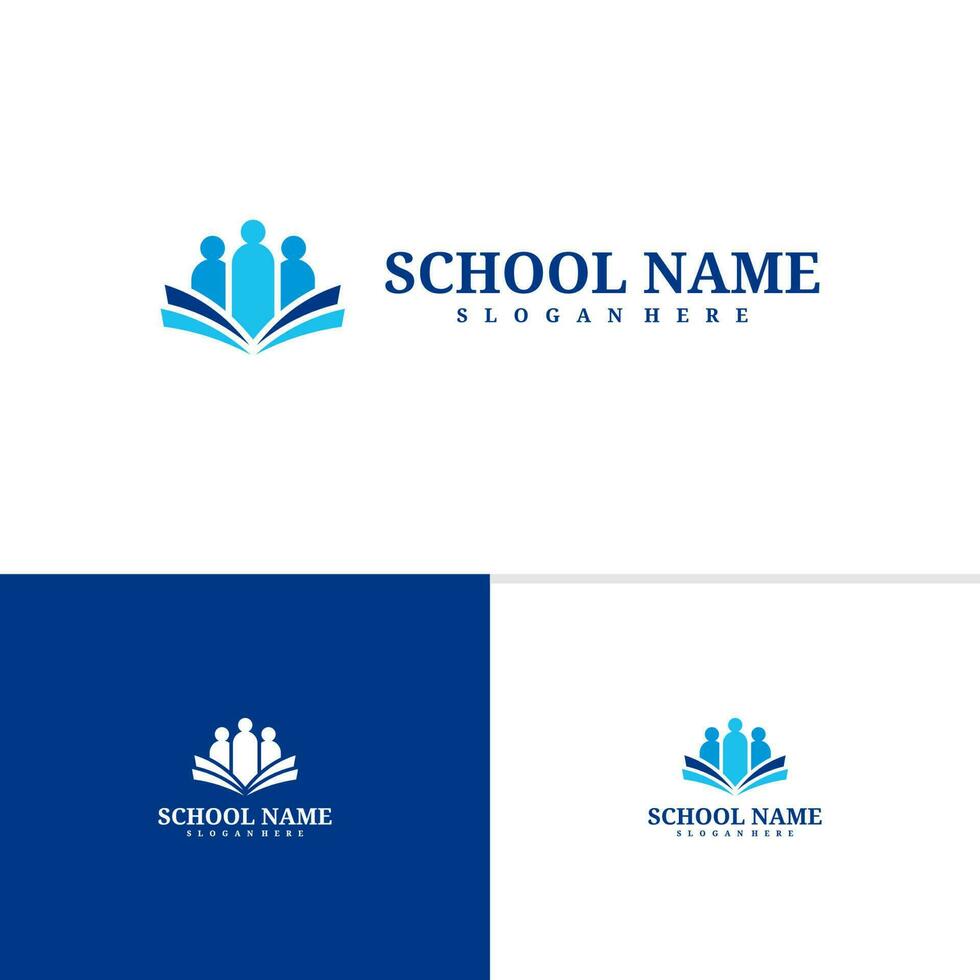 People Book logo template, Creative People logo design vector, Book logo concepts vector