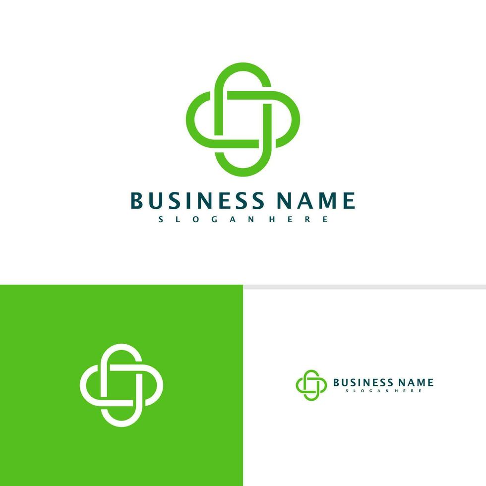 Clover leaf logo template, Creative Clover leaf logo design vector, Health logo concepts vector