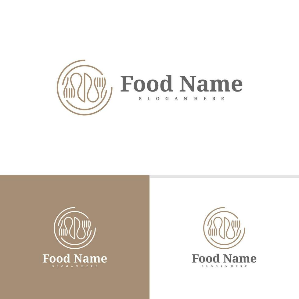 comida logo plantilla, creativo comida logo diseño vector, comida logo conceptos vector